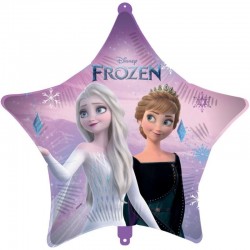 Globo Frozen Elsa y Anna estrella foil 46 cm helio o aire