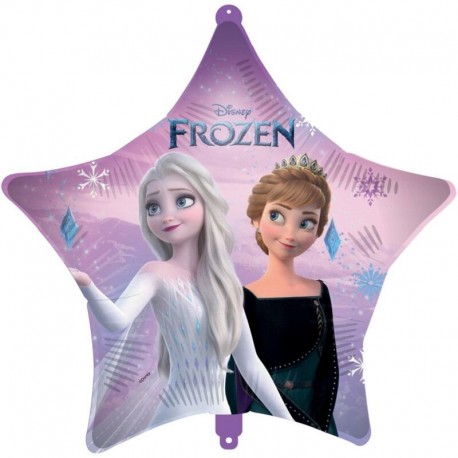 Globo Frozen Elsa y Anna estrella foil 46 cm helio o aire