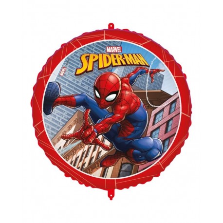 Globo Spiderman con cinta y peso 46 cm