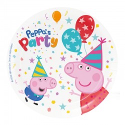 Platos Peppa Pig cumpleanos 8 uds de 18 cm