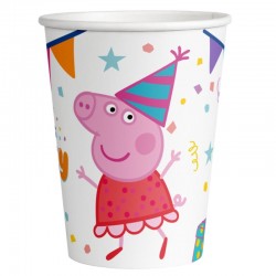 Vasos Peppa Pig cumpleanos 8 uds