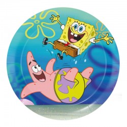 Platos Bob Esponja 8 uds de 18 cm