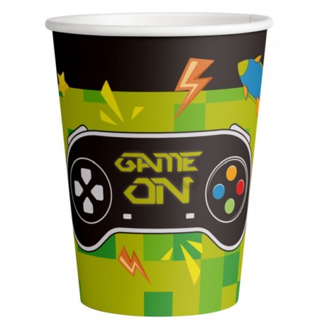 Vasos gaming mando videojuego 8 uds