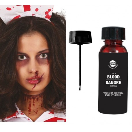 Bote sangre artifical densa con pincel