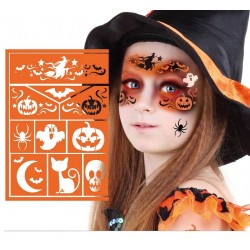 Plantilla de maquillaje halloween bruja