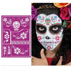 Plantilla de maquillaje halloween catrina