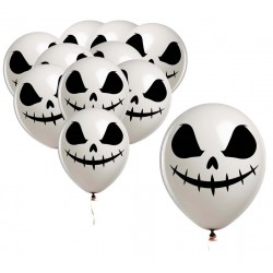 Globos Jack pesadilla halloween 10 uds de 30 cm