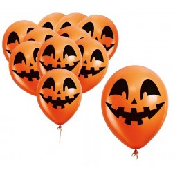 Globos naranjas calabaza halloween 10 uds de 30 cm