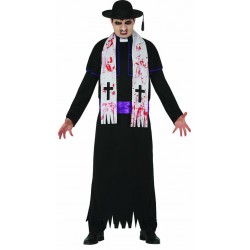 Disfraz cura padre Karras exorcista talla XL 54 56