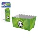 Caja palomitas rectangular Futbol 3 uds 14x7 cm