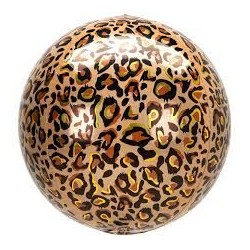 Globo Leopardo animal print redondo 40 cm