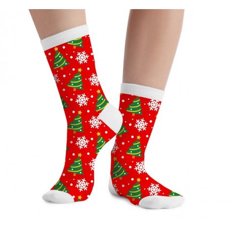 Calcetines navidenos rojos Chrismas Tree tallas