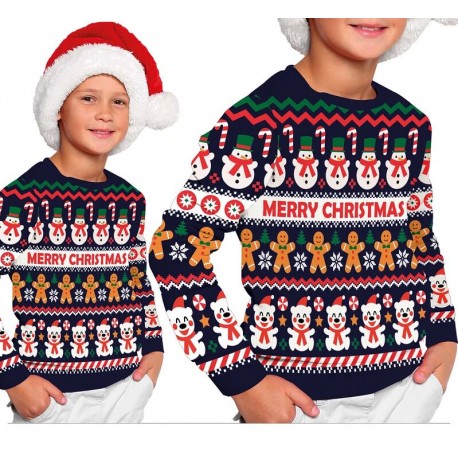 Jersey Navidad Muneco de nieve infantil tallas