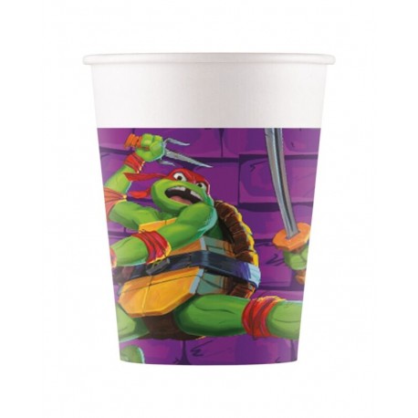 Vasos Tortugas Ninja 8 uds cumpleanos