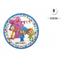 Platos Pocoyo 8 uds 23 cm cumpleaños