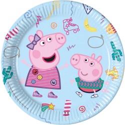 Platos Peppa Pig 8 uds de 23 cm cumpleanos