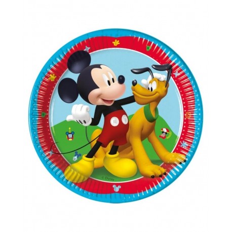 Platos Mickey Mouse cumpleanos 8 uds 20 cm