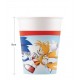 Vasos Sonic cumpleanos 6 uds