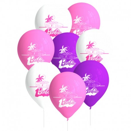 Globos Barbie latex 8 uds