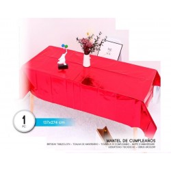 Mantel rojo 137x274 cm