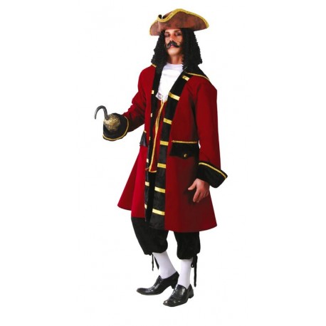 Disfraz garfio capitan pirata adulto talla S 46 48