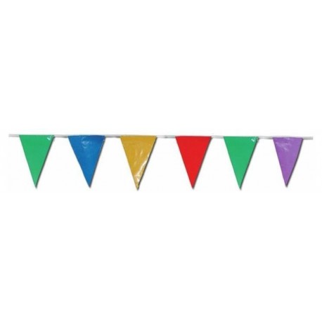 Bandera triangular plastico 20x30 50 metros