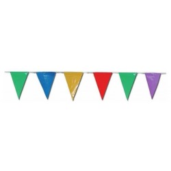 Bandera triangular plastico 20x30 5mts