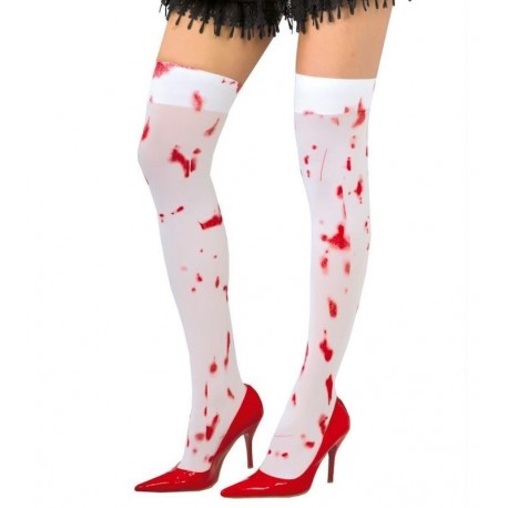 Medias blancas con sangre 18336 para halloween