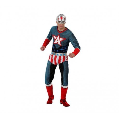 Disfraz super heroe americano capitan talla m-l