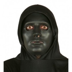 Careta negra plastico terror para halloween 2659