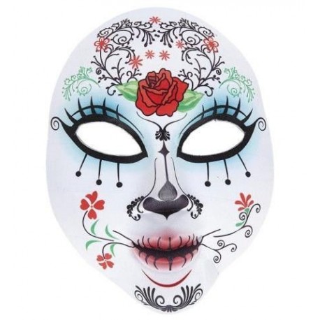 Mascara dia de los muertos mejicano catrina tejido