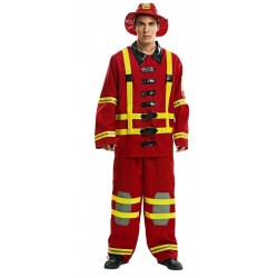 DISFRAZ BOMBERO ROJO PARA HOMBRE ADULTO TALLAS