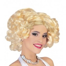 Peluca marylin rubia platino estrella de cine