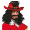 Sombrero mosquetero rojo espadachin