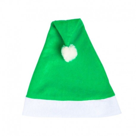 Gorros papa noel verde baratos pack 100 unidades