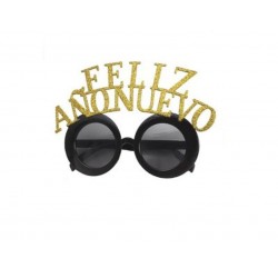 Gafas Feliz Aao negras oro redondas