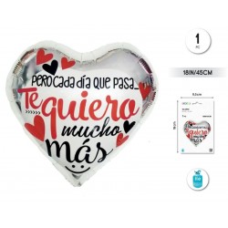 Globo corazon san valentin 45 cm helio o aire