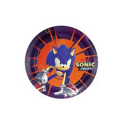 Platos Sonic prime 8 uds de 18 cm