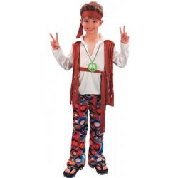 Disfraz Hippie infantil talla 7-9 años