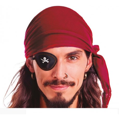 Panuelo pirata rojo burdeos