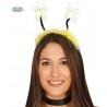 Diadema abeja con marabu amarillo