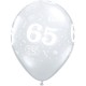 Globo transparente 65 anos latex unidad