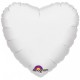 Globo corazon blanco foil helio 18 45 cm