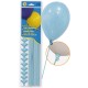 Varillas para globos con soportes azul claro 12 uds