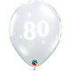 Globo transparente 80 anos latex unidad